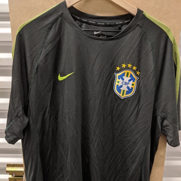 Nike Other - Brazil Nike Training Kit/Jersey Green Dri-Fit XL